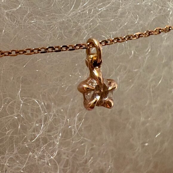 Laurie Fleming Rose Cut Diamond Moondew Necklace 14k Rose Gold - Picture 15 of 15